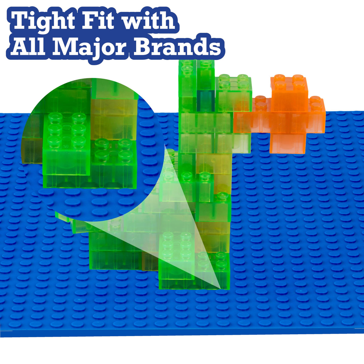 Green Blue White 10x10" Building Bricks Baseplates 4 Pack B8448