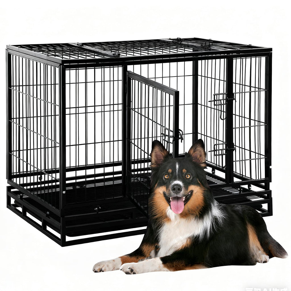 48 inch XXL Heavy Duty Dog Kennel with Wheels S267