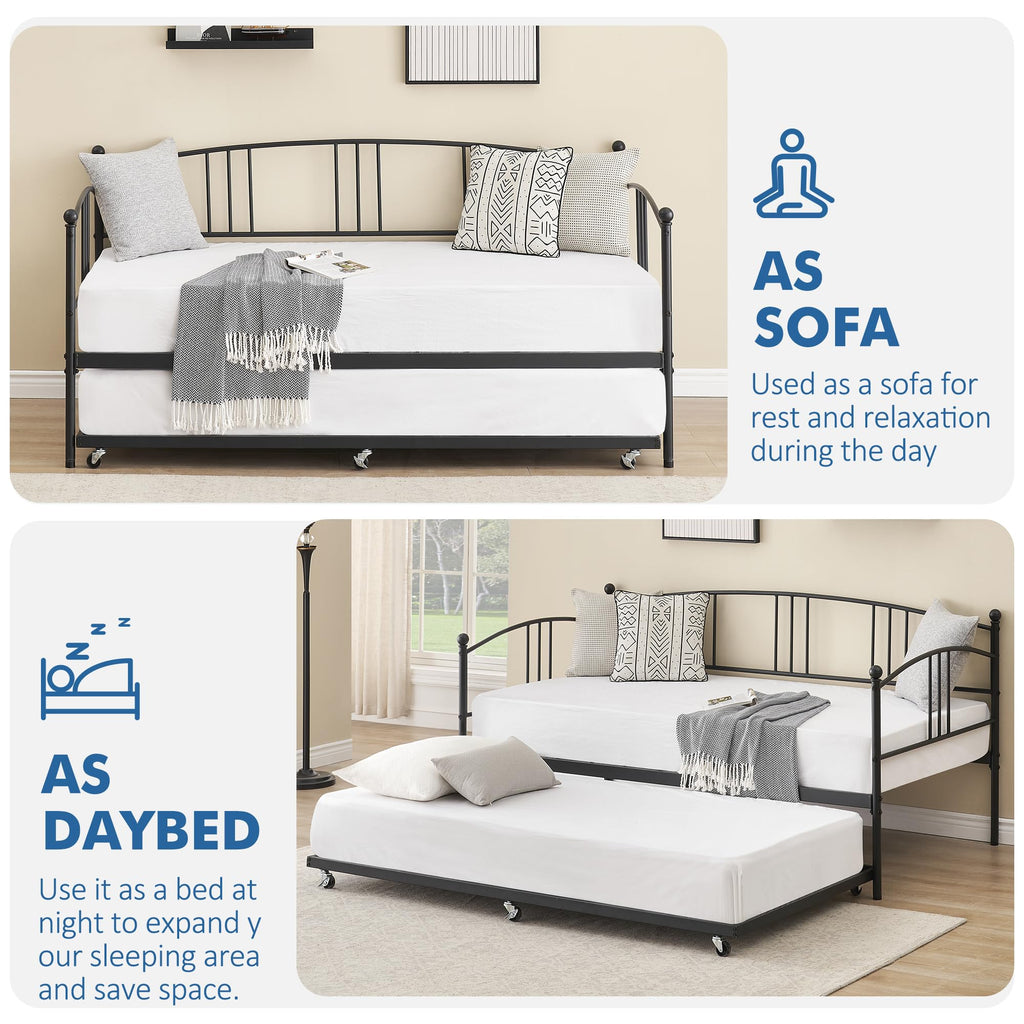 Twin Metal Daybed with Trundle Z39800