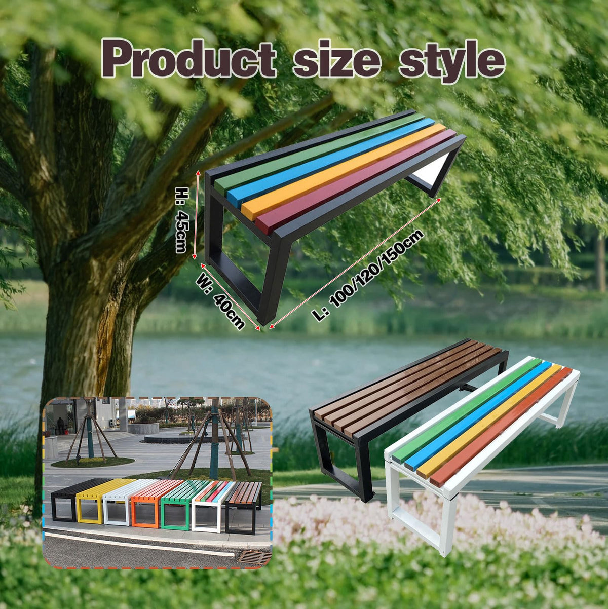 Metal Garden Bench O898