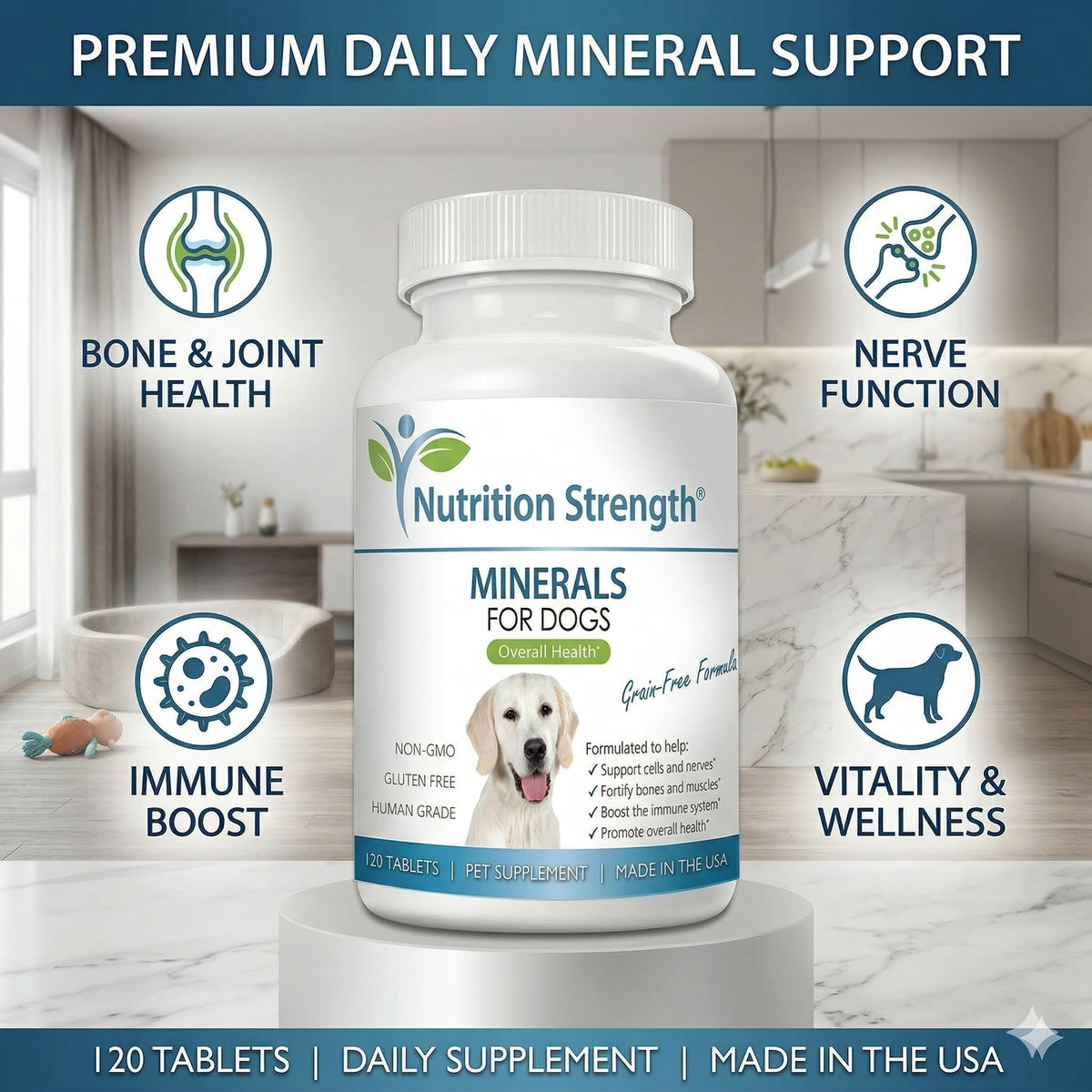 Dog Minerals & Electrolytes 120 Tablets C700300