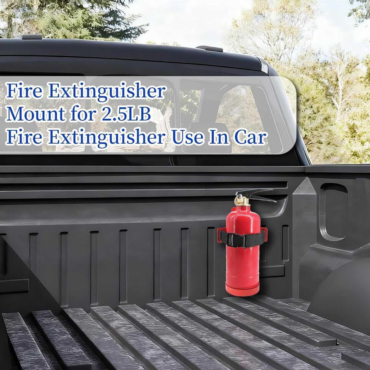 Small Fire Extinguisher Mount with Quick Release Strap I4035