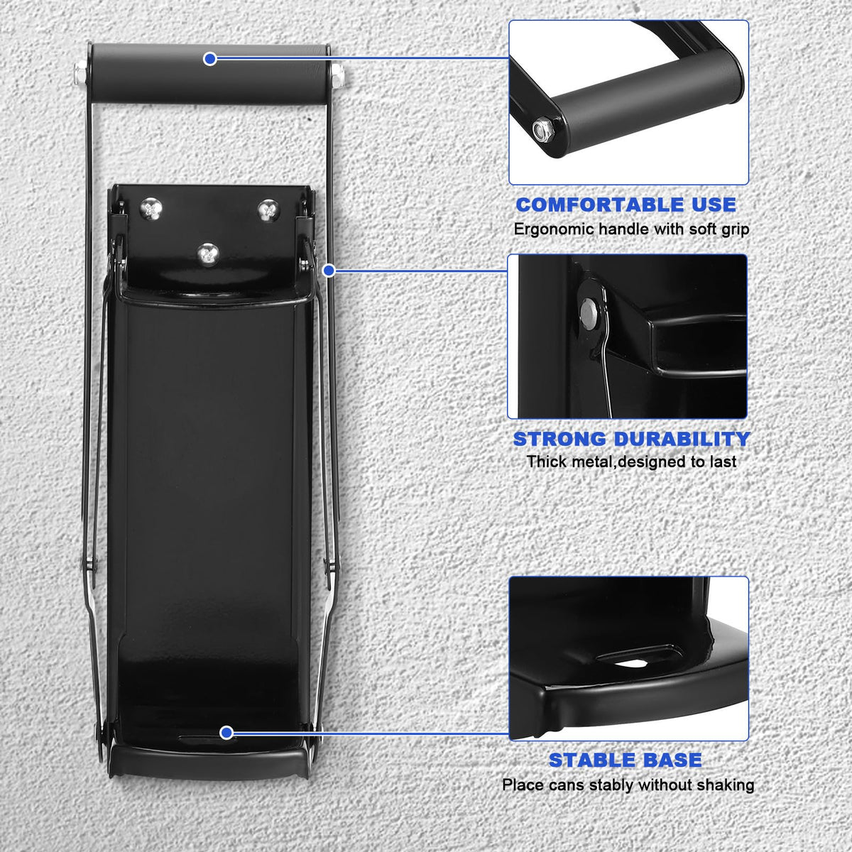Heavy Duty Stainless Steel Wall Mounted Can Crusher O47405