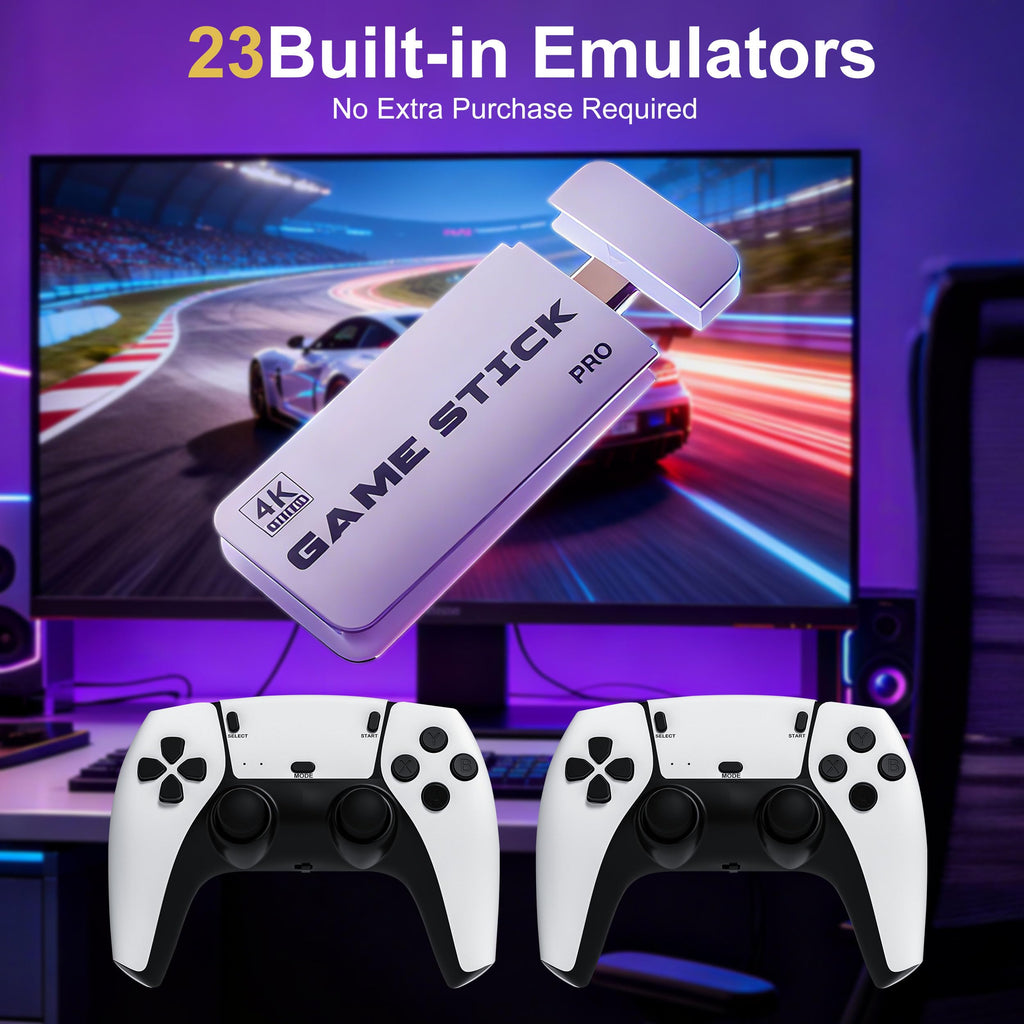 Retro Gaming Console with 20k+ Classic Games, 4K HDMI, Dual Wireless Controllers, 64GB K854