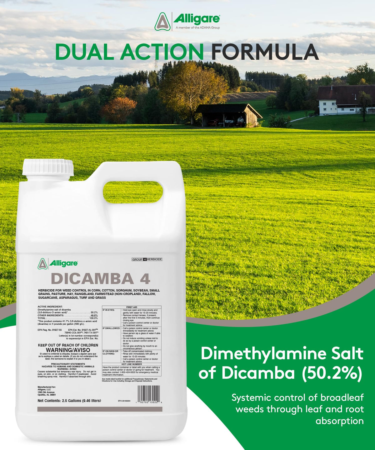 Water-Soluble Dicamba Herbicide 2.5 Gallons N954