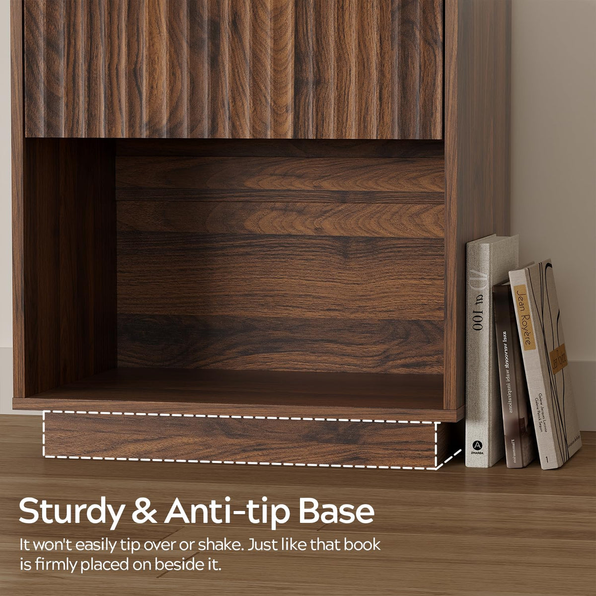 22" Fluted Nightstand Set of 2 S57994