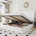 Queen Size Lift Up Storage Bed Frame White A9219