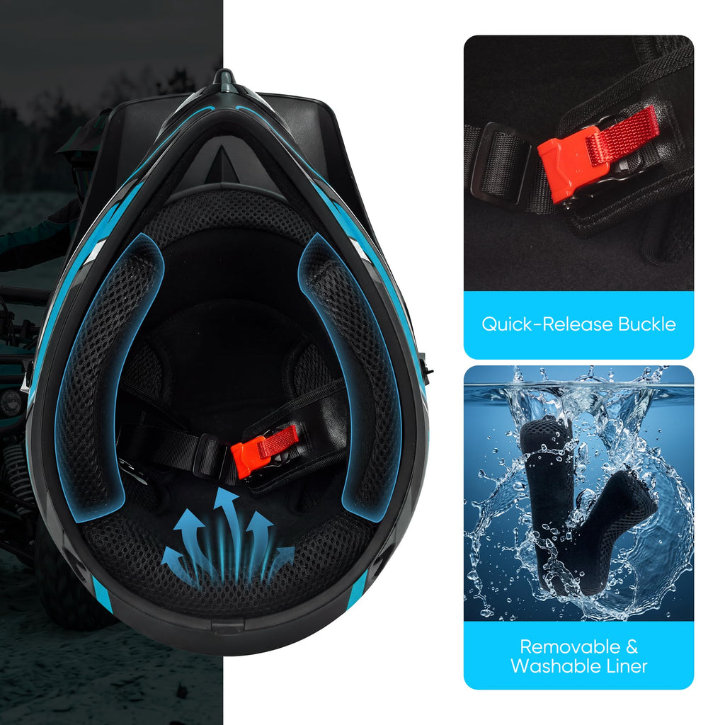 Youth Dirt Bike Full Face Helmet N136