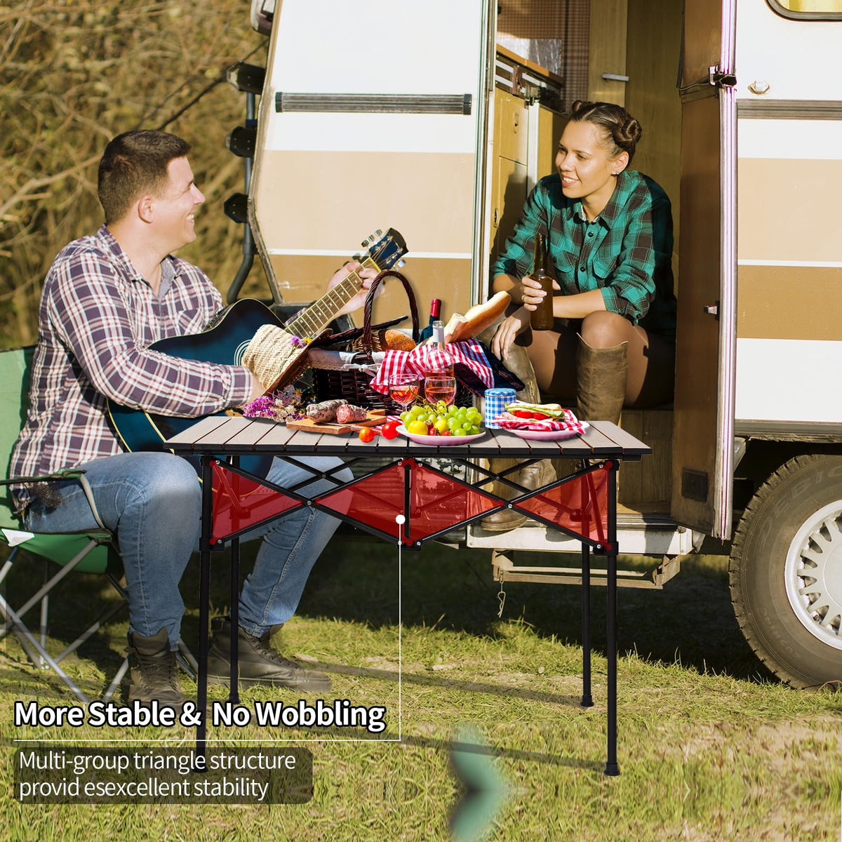 Lightweight Compact Aluminum Camping Table with Carry Bag R2261