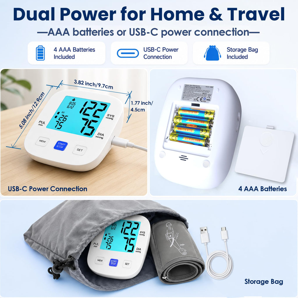 Upper Arm Blood Pressure Monitor with 8.7"-16.5" Cuff H757