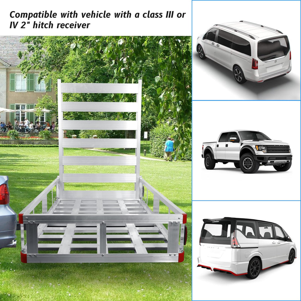 Aluminum Hitch Cargo Carrier with Ramp V27783