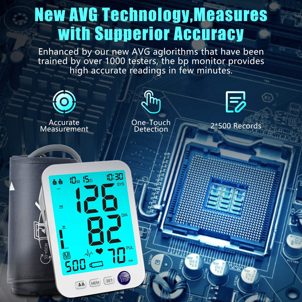 Blood Pressure Monitor 2 Cuff Sizes F3832