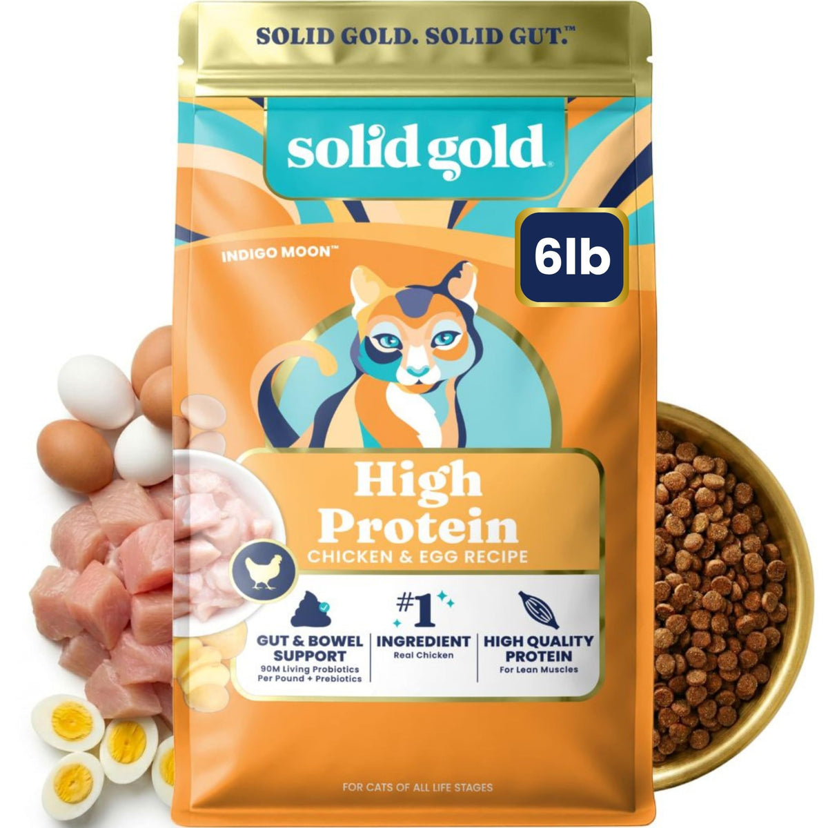Solid Gold High Protein Chicken Dry Cat Food 6lb Q5337