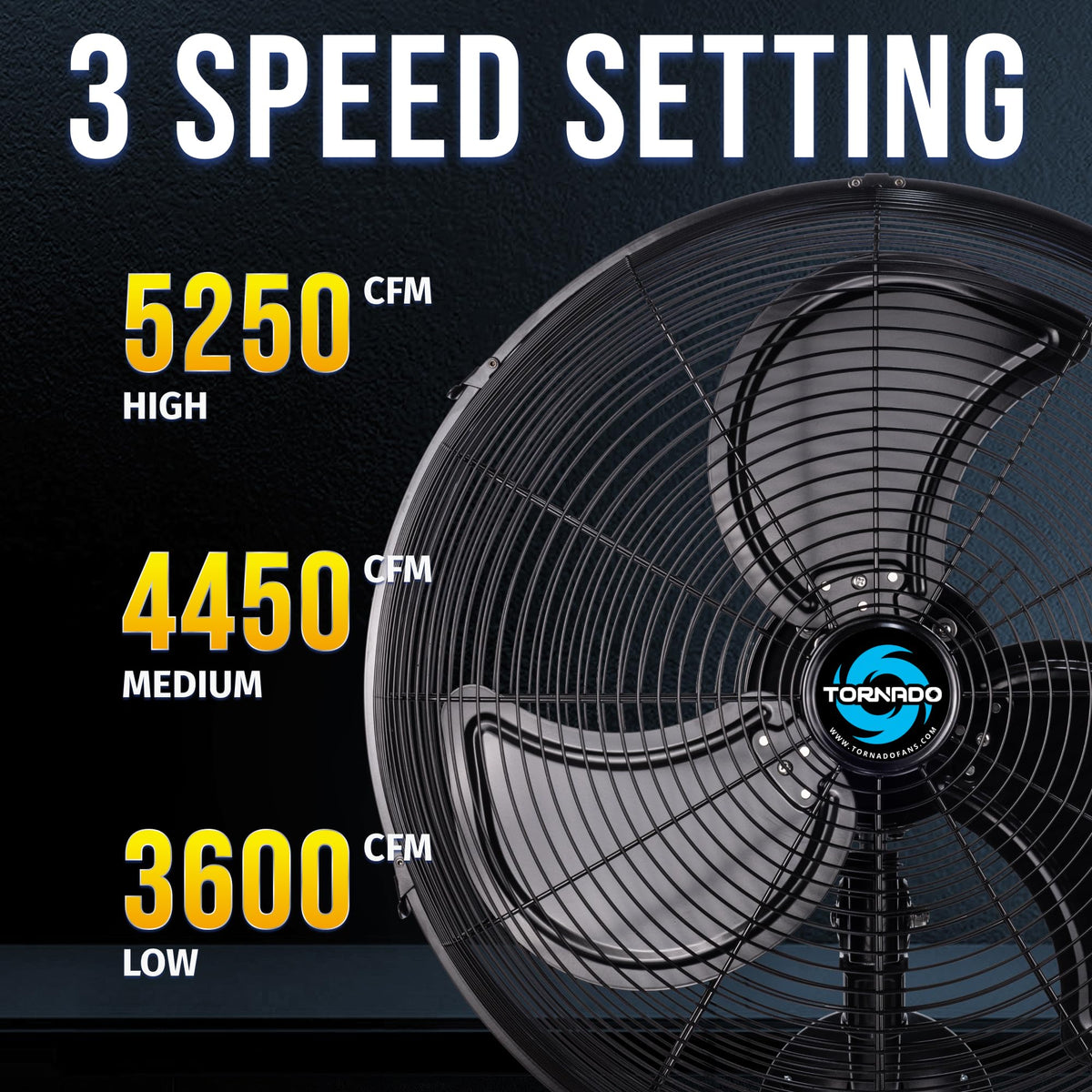 20 Inch Oscillating 3-Speed Waterproof Wall Mount Fan J28911