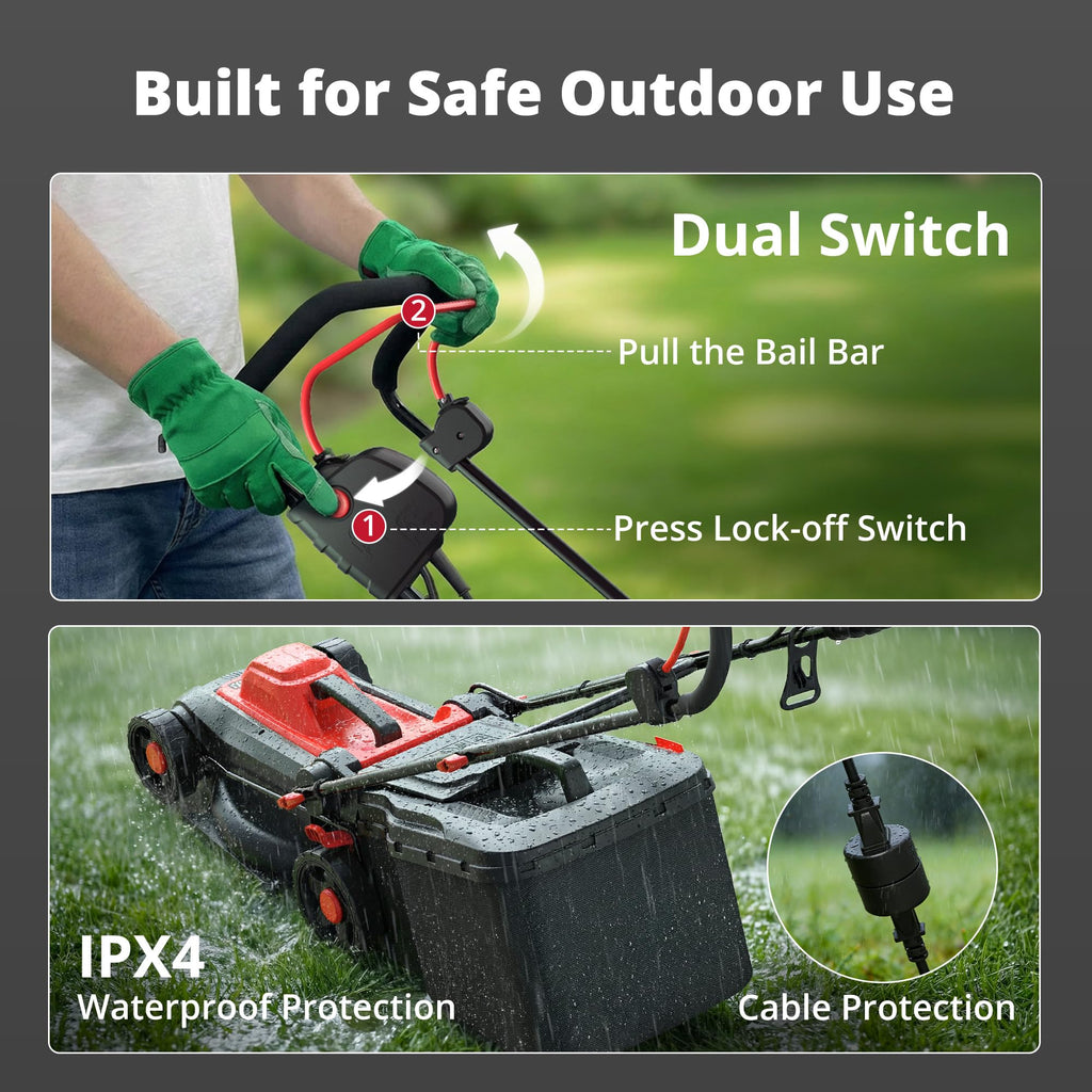 14-Inch Electric Corded Push Mower F523