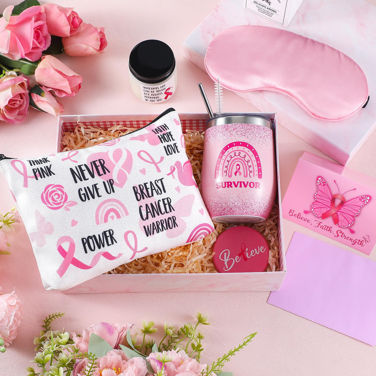 8 Pcs Breast Cancer Basket B76521