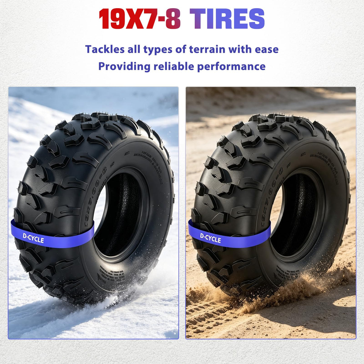 19x7-8 ATV UTV Tubeless All-Terrain Tire I71101