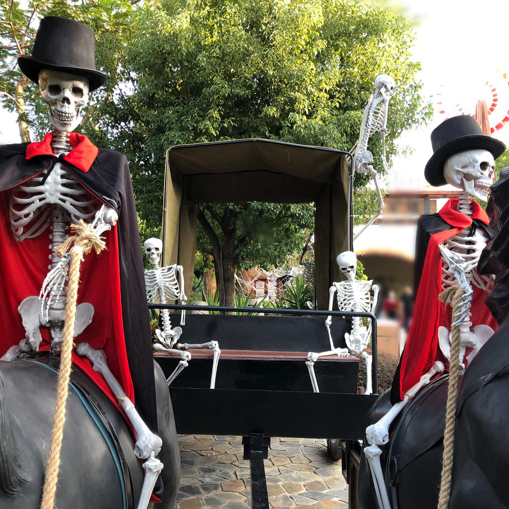 2Packs 5.4ft Life Size Full Body Skeletons with Movable Joints R9284