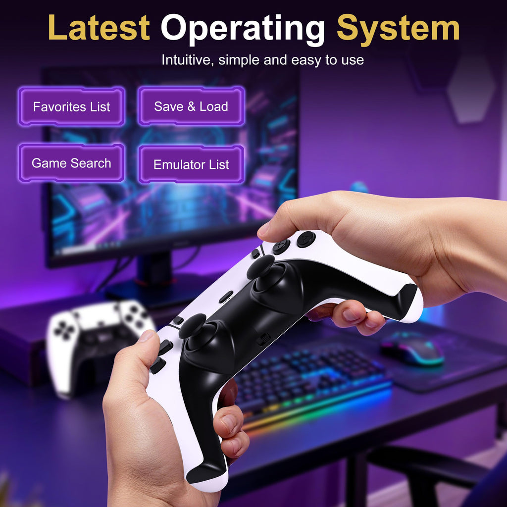 Retro Gaming Console with 20k+ Classic Games, 4K HDMI, Dual Wireless Controllers, 64GB K854