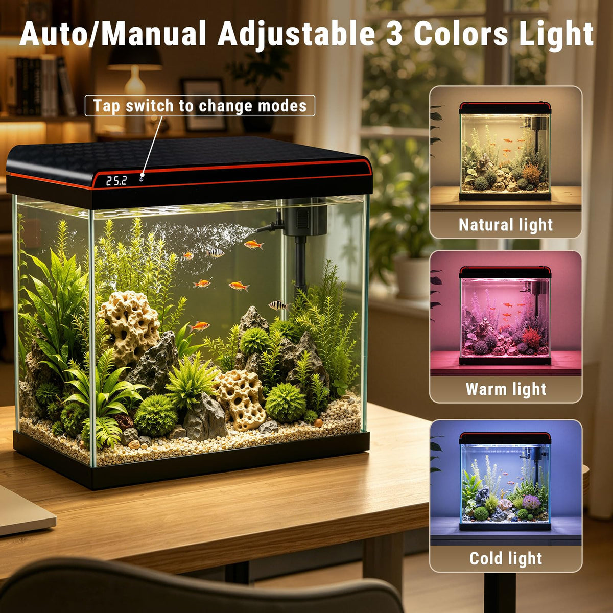 5 Gallon Glass Fish Tank T73741