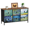6 Drawer Dresser with Fabric Storage Drawer E6488