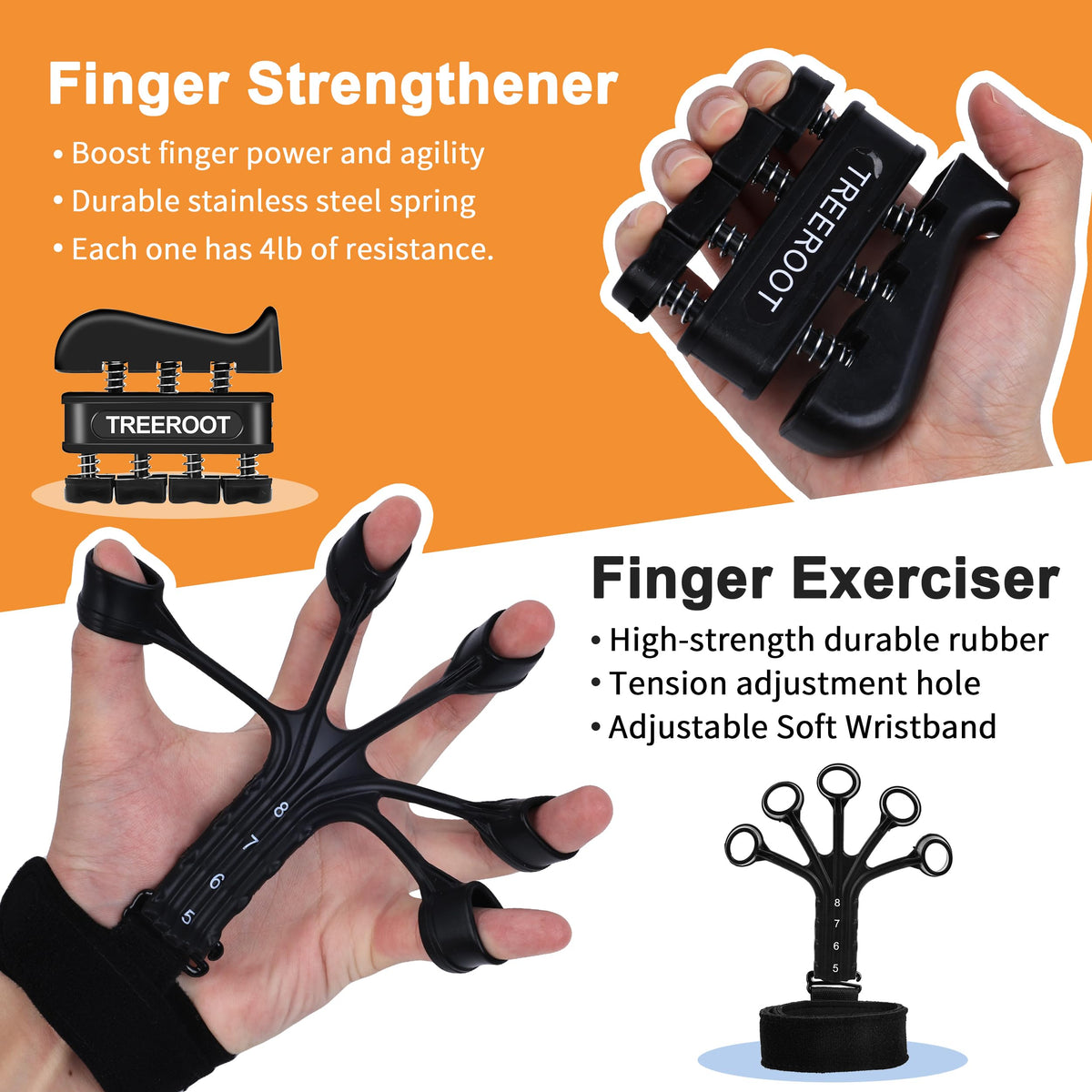 5PCS Grip Strength Trainer Kits V8971