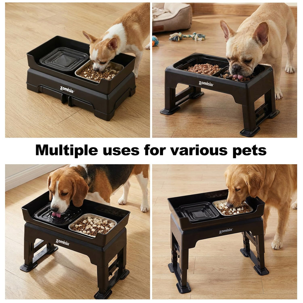 Elevated Dog Bowls with No Spill Water Bowl R2223