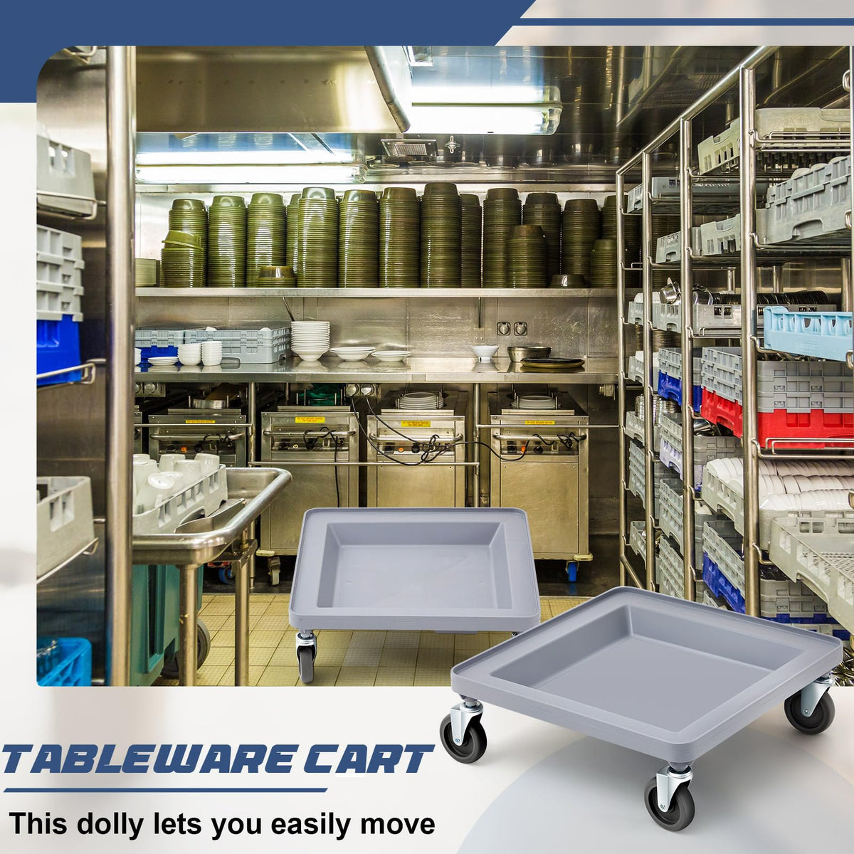 Glass Rack Dolly 4 Wheels 2 Pcs E4427