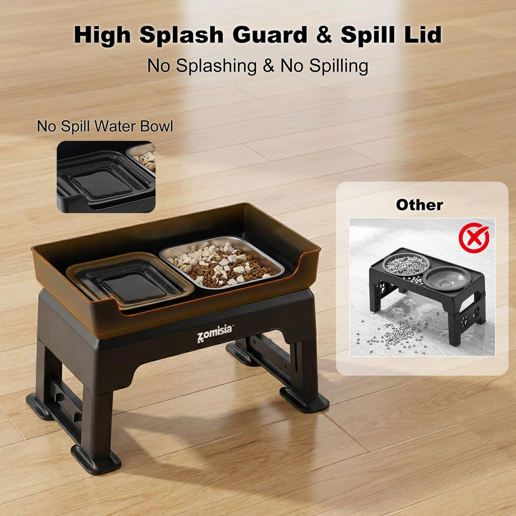 Elevated Dog Bowls with No Spill Water Bowl R2223