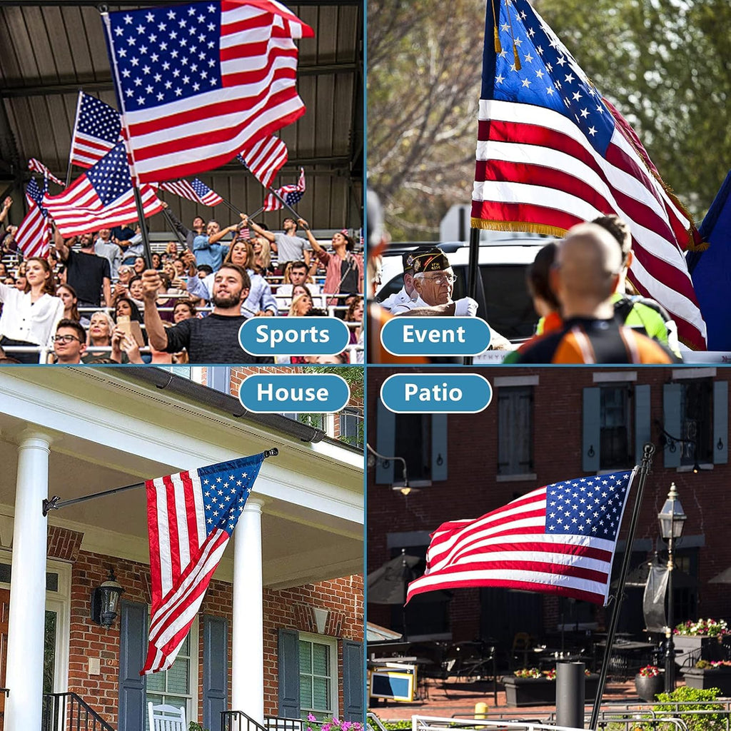 Black 5ft Tangle Free Metal Flag Pole W672716