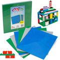 Green Blue White 10x10" Building Bricks Baseplates 4 Pack B8448