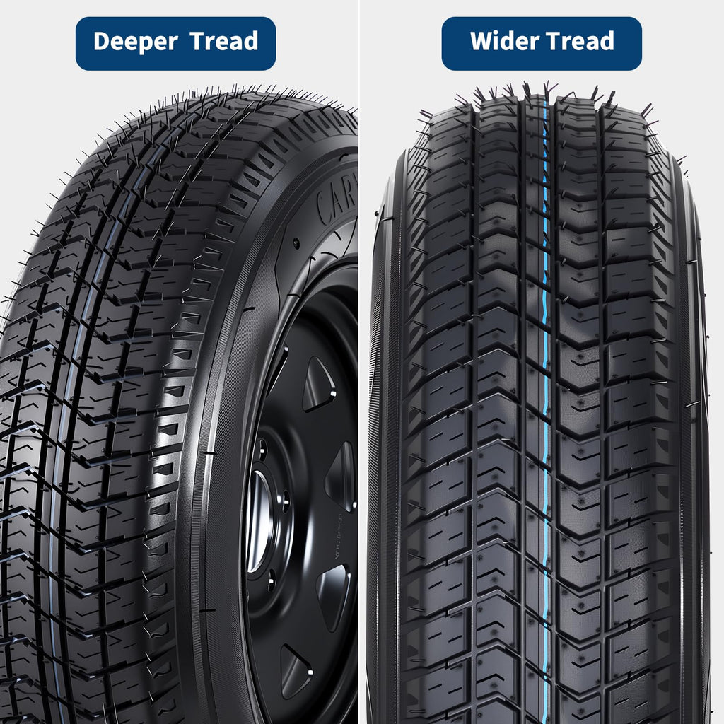 2-Pack ST205/75D15 Trailer Tires and 15" Rims E64207