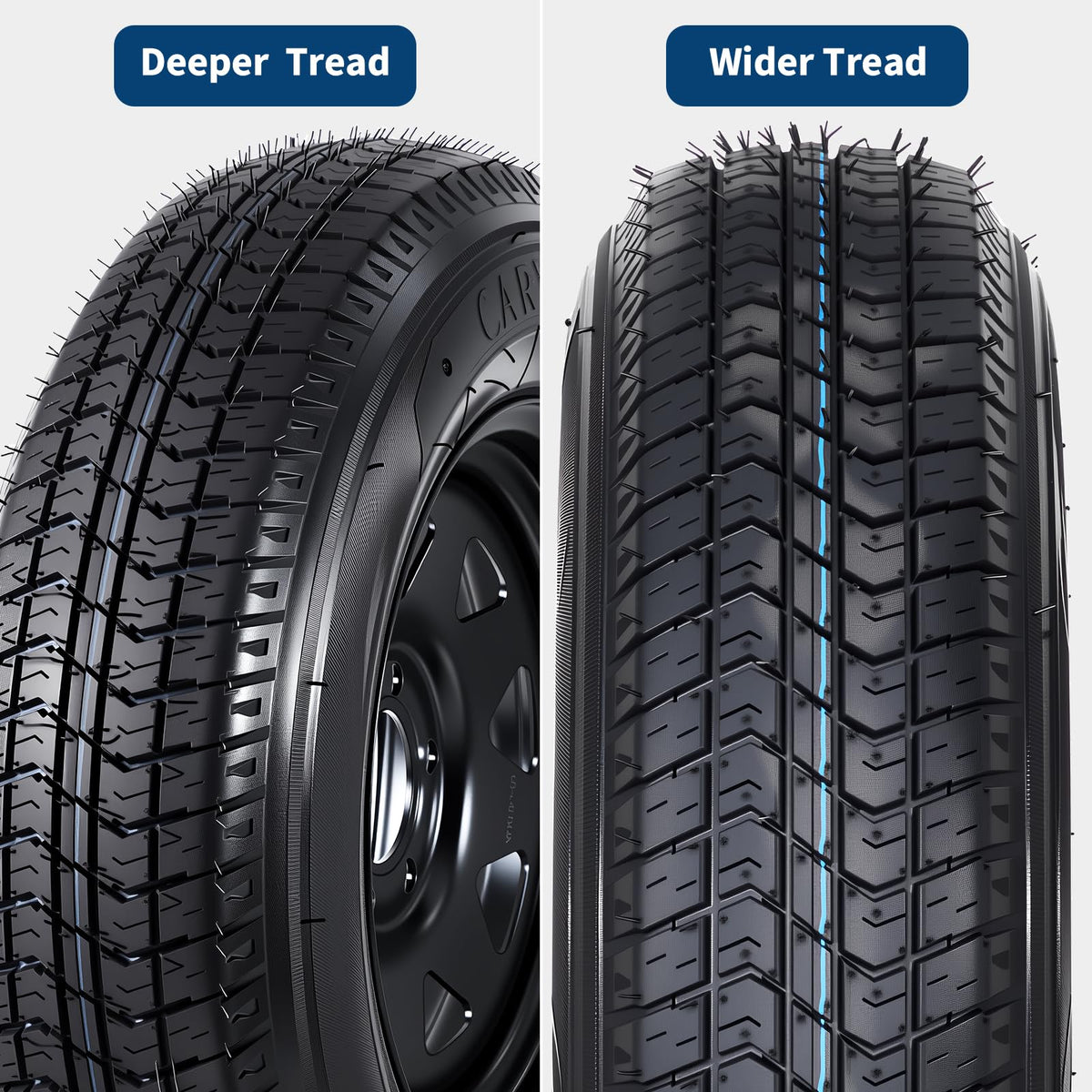 2-Pack ST205/75D15 Trailer Tires and 15" Rims E64207