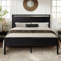 Queen Size Black Oak Bed Frame L263137