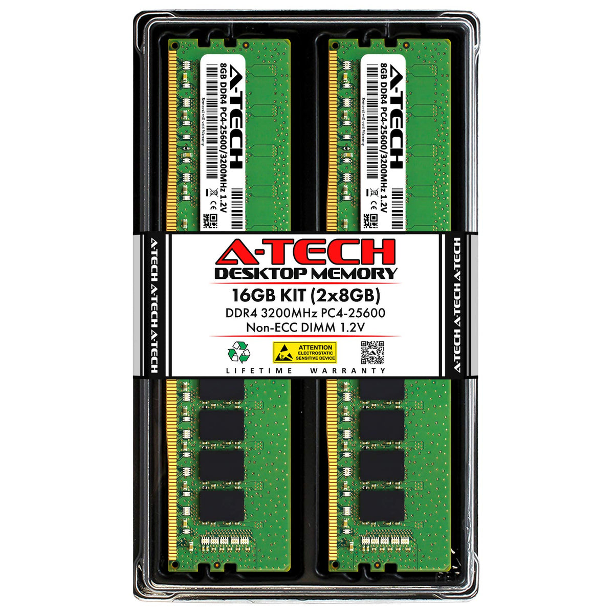 16GB DDR4 3200 MHz Non-ECC Desktop RAM Memory Modules B1916