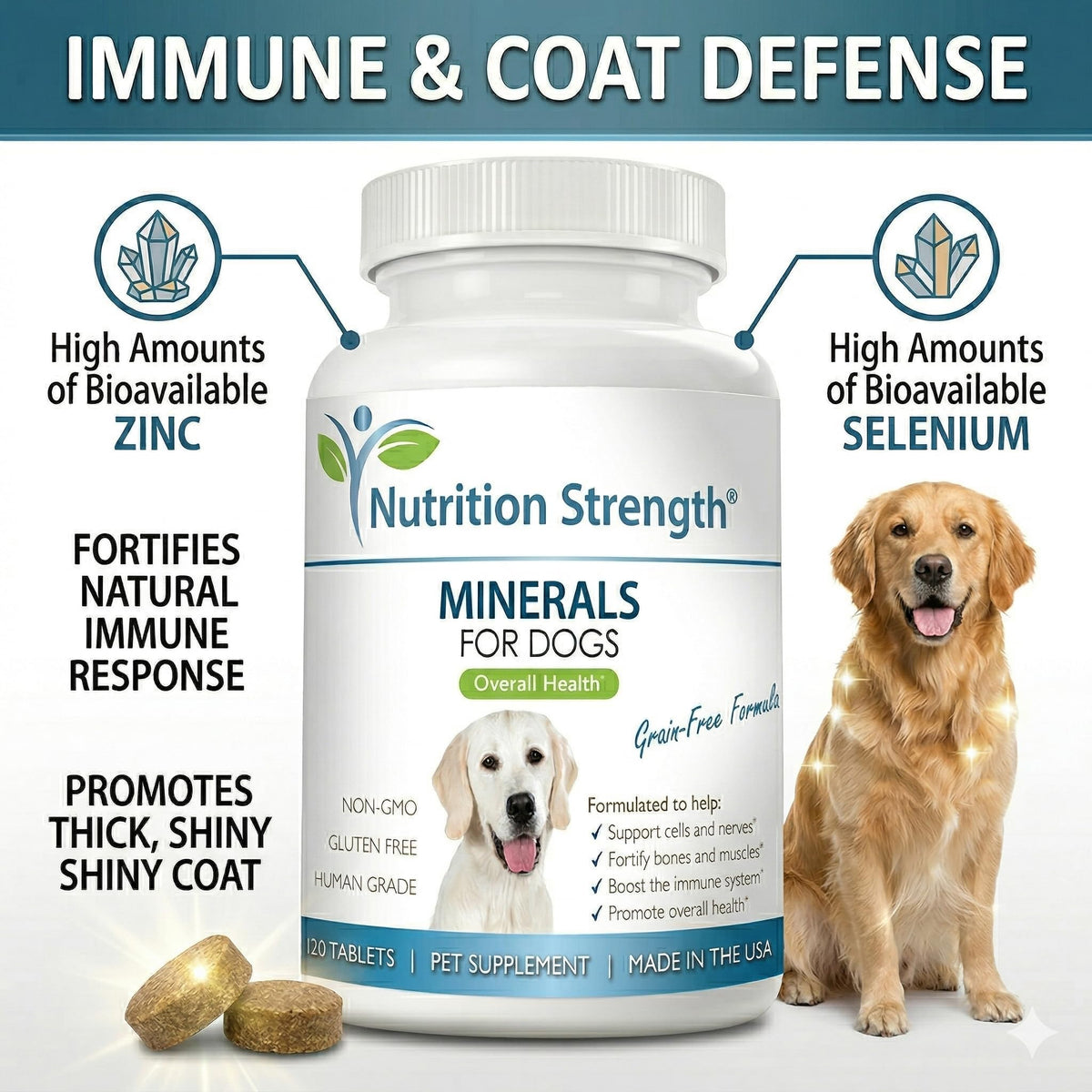 Dog Minerals & Electrolytes 120 Tablets C700300