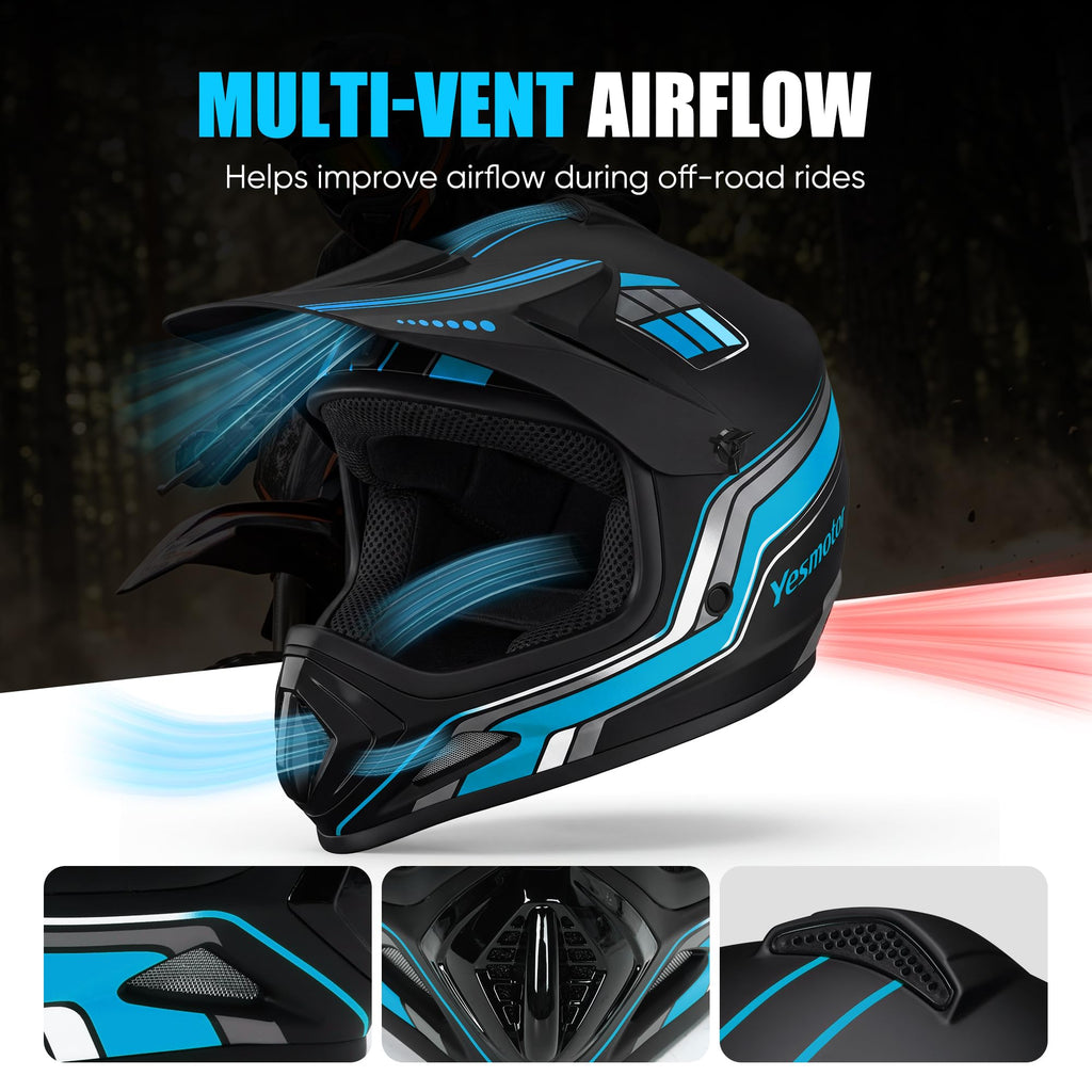Youth Dirt Bike Full Face Helmet N136