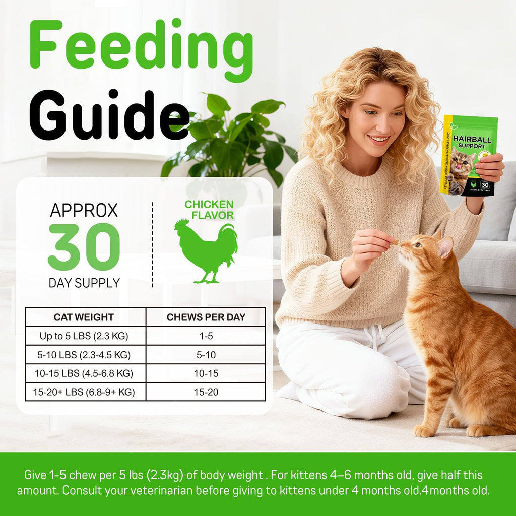 Chicken Flavor Hairball Treatment for Cats C5802