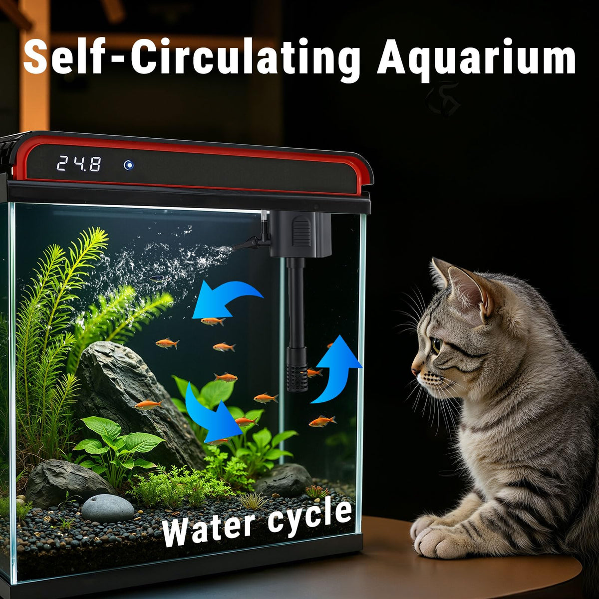 5 Gallon Glass Fish Tank T73741