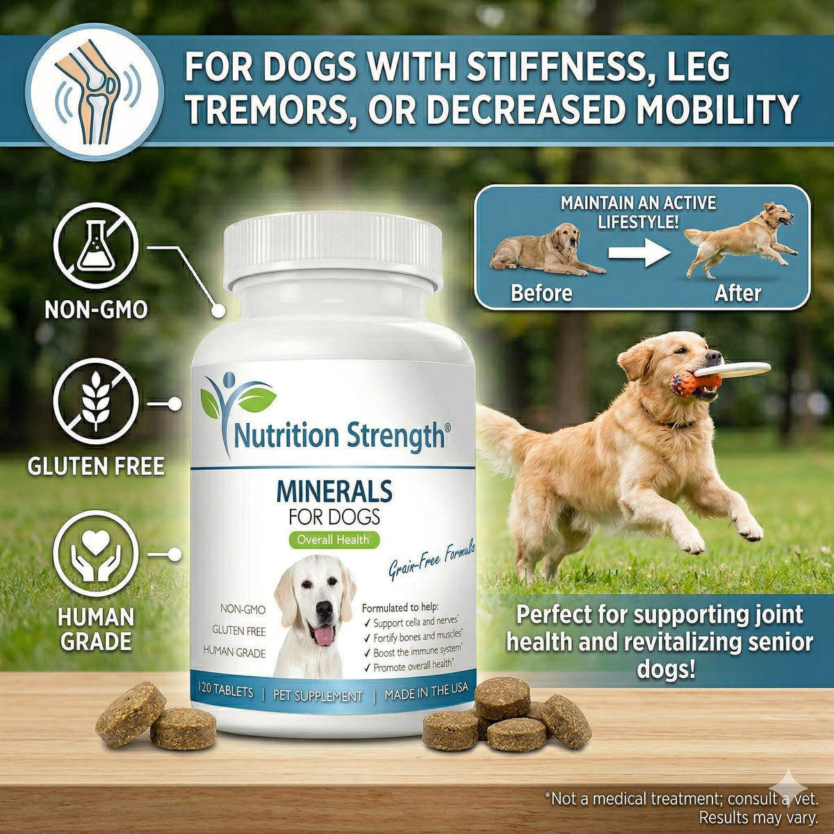 Dog Minerals & Electrolytes 120 Tablets C700300