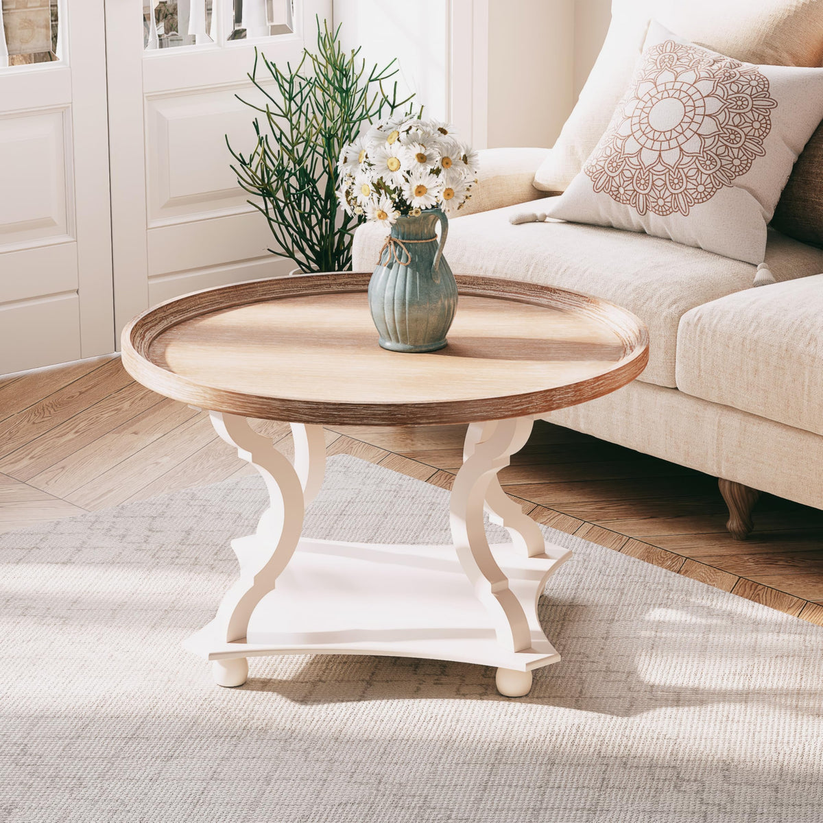 Round Wood Coffee Table F62543