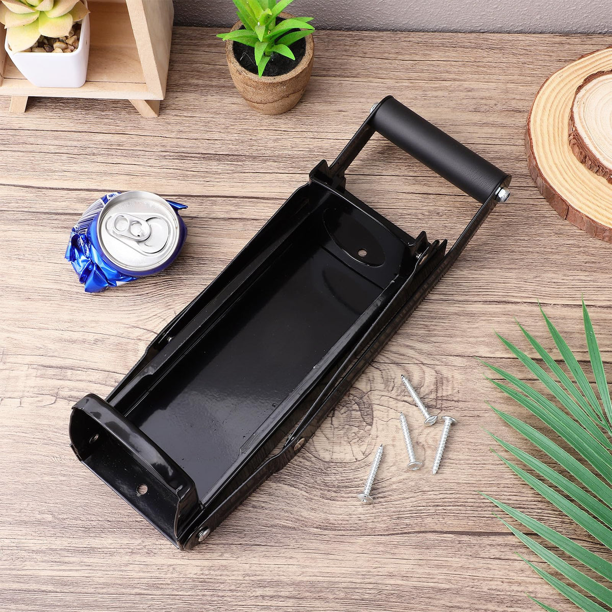 Heavy Duty Stainless Steel Wall Mounted Can Crusher O47405